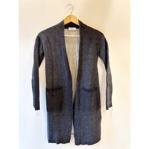 NWOT Aritzia Babaton Wool Gray Textured Long Sleeve Front Pocket Cardigan XXS
